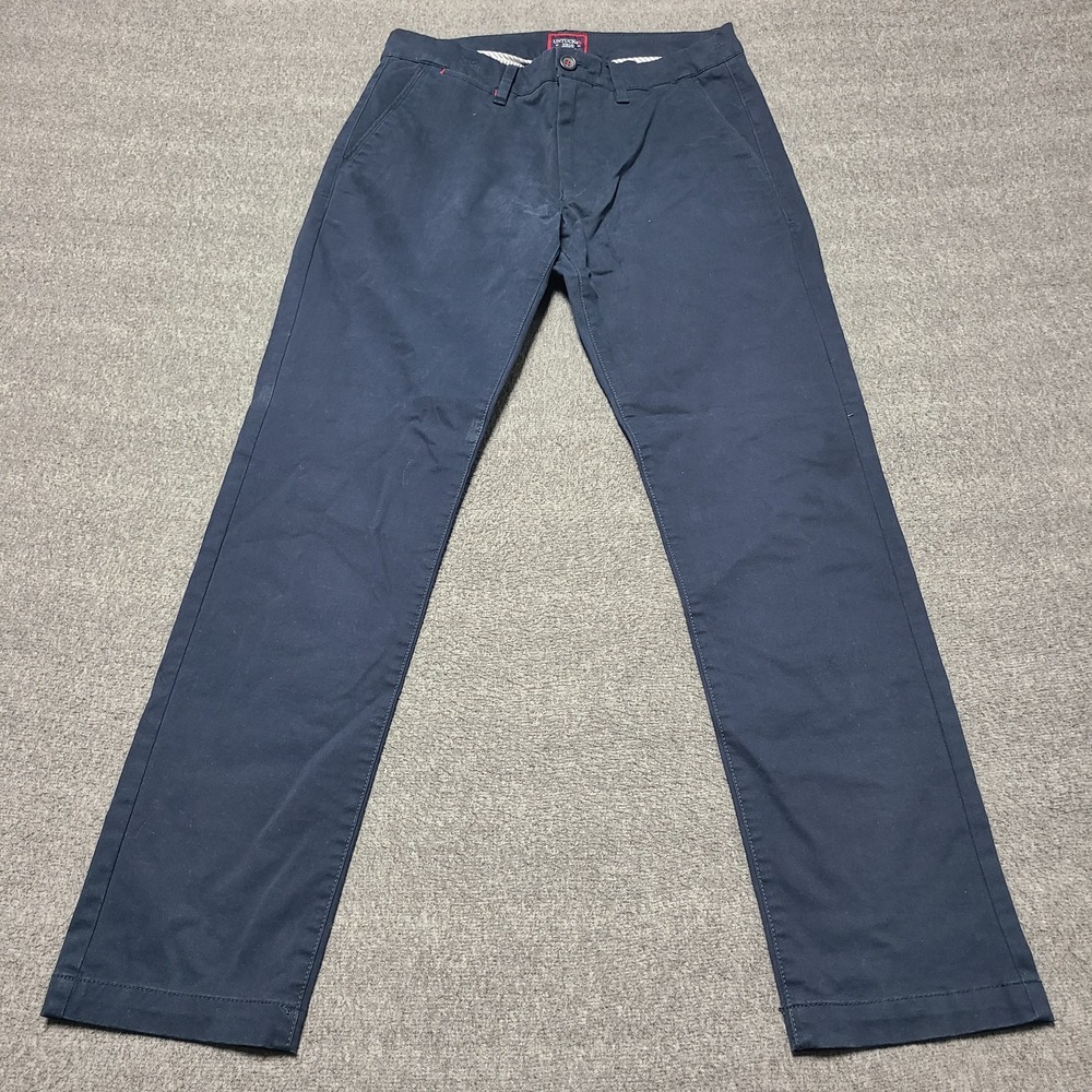 UNTUCKit Straight Fit Chinos Dark Navy Blue Men's Size 30x30 Cotton Stretch